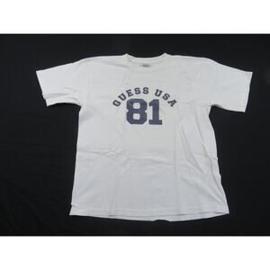 Guess USA 81 White T-Shirt Sz L 1990s
